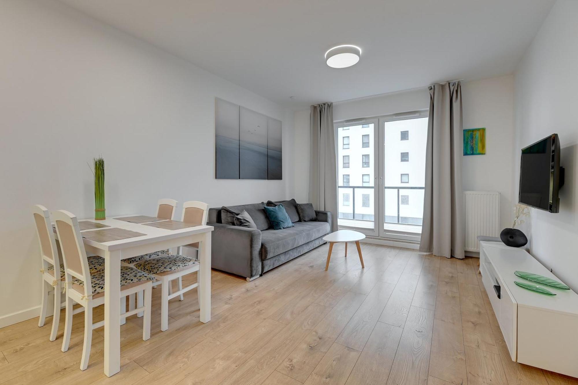 Apartament Nadmorskie Spektrum & Parking Гданск Екстериор снимка